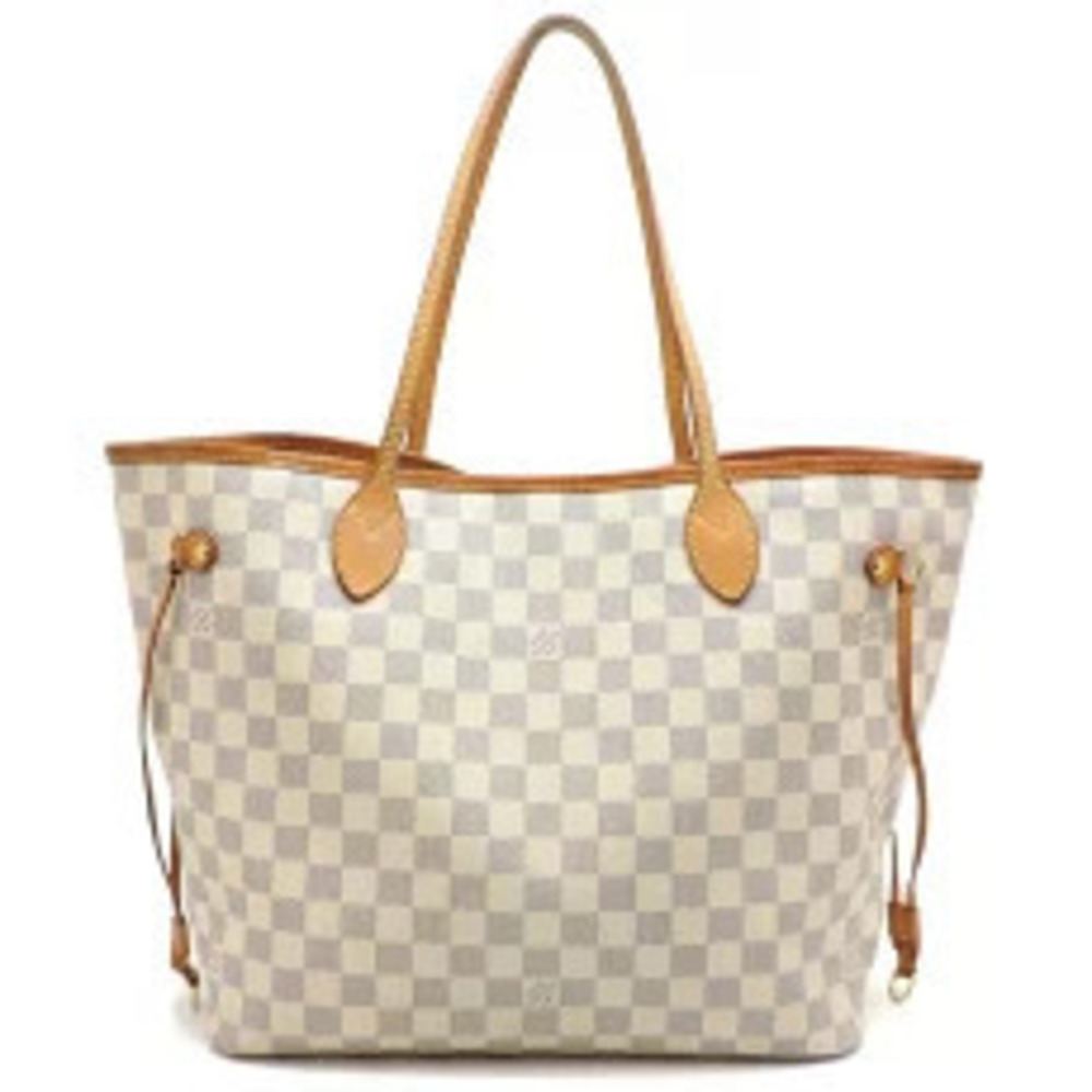 Louis Vuitton Azur Tote White Bag Neverfull Damier White